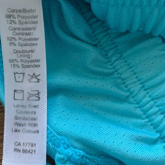 Kyodan Athletic Activewear Gym Yoga Tank Top Bra Shelf Turquoise XS Blue 60N - Picture 10 of 10